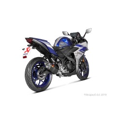 Ligne Complète AKRAPOVIC Racing Line Yamaha MT 03 2016-... Et R 3 2015-... Coupelle Carbone