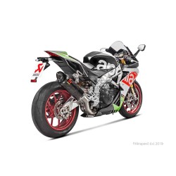 Silencieux AKRAPOVIC Slip-On Aprilia RSV4 RR / RSV 4 RF 2017-... Coupelle Carbone