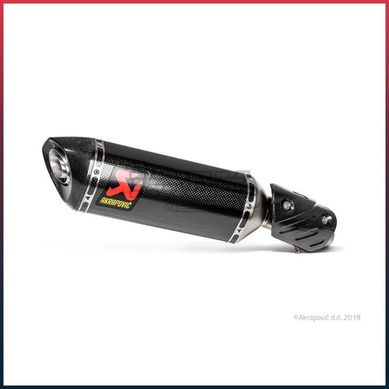 Silencieux AKRAPOVIC Slip-On Kawasaki ZX6R 2009-... Et ZX6R 636 2013-2016 Coupelle Carbone