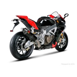 Silencieux AKRAPOVIC Slip-On Racing Aprilia RSV4 / RSV4 FACTORY et TUONO 1000 V4R / APRC Coupelle Carbone