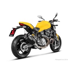 Silencieux AKRAPOVIC Slip-On Racing Ducati MONSTER 821 / 1200 / 1200 R / 1200 S Coupelle Carbone