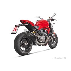 Silencieux AKRAPOVIC Slip-On Racing Ducati MONSTER 821 / 1200 / 1200 R / 1200 S Coupelle Carbone