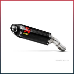 Silencieux AKRAPOVIC Slip-On Racing Kawasaki ZX6R 2009-... Et ZX6R 636 2013-2016 Coupelle Carbone