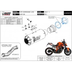 Silencieux MIVV MK3 KTM 1290 SUPER DUKE R 2014-2019