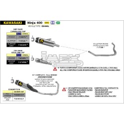 Collecteur ARROW Inox pour Kawasaki Ninja 400 et Z 400 2022-...