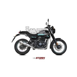 Silencieux Storm Ovale Adapt. ROYAL ENFIELD HIMALAYAN 2021-2023 et SCRAM 411 2022-...