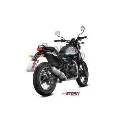 Silencieux Storm Ovale Adapt. ROYAL ENFIELD HIMALAYAN 2017-2023 et SCRAM 411 2022-...