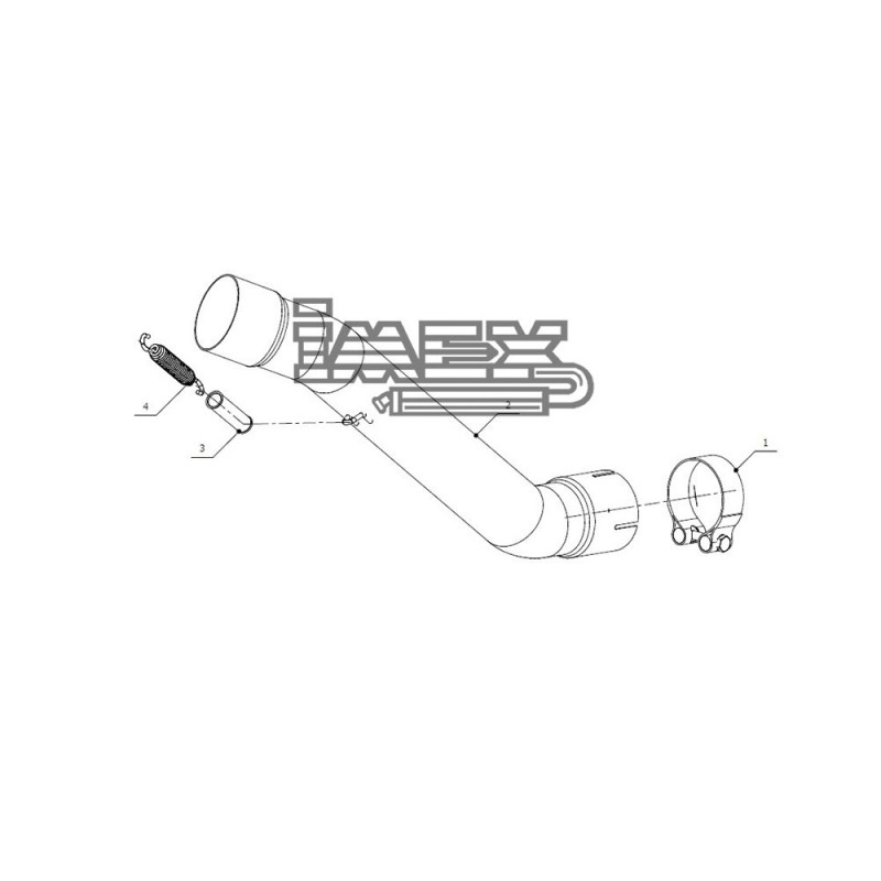 Manchon raccord sans catalyseur MIVV KAWASAKI ZX 10R Ninja 2008-2010