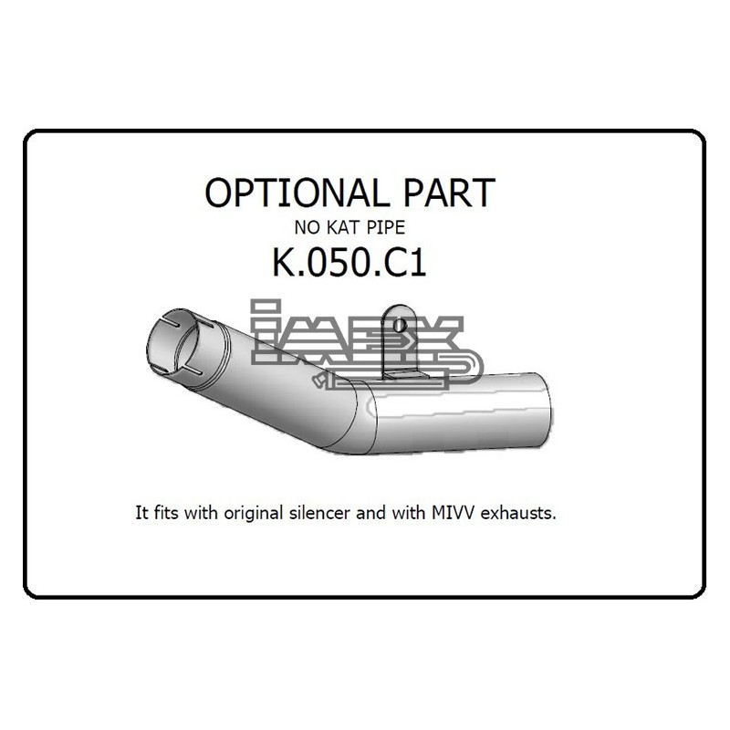 Manchon raccord sans catalyseur MIVV KAWASAKI ZX6R 636 2019-2023