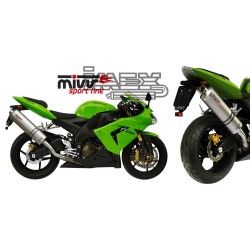 Silencieux MIVV OVAL KAWASAKI ZX 10R Ninja 2004-2005 position haute