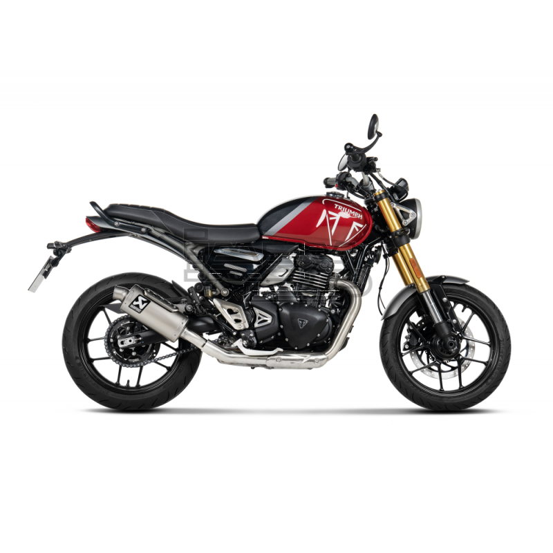 Silencieux Akrapovic Slip-on Triumph Speed 400 et Scrambler 400 X 2024-...