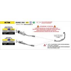 Silencieux Arrow Indy Race Evo KTM 125 / 390 Duke 2024-...