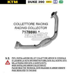 Collecteur sans catalyseur Arrow KTM 390 Duke 2024-...