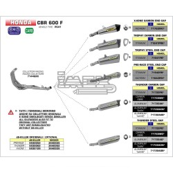 Ligne Complète ARROW X-Kone Adapt.Honda CB 600 HORNET 2007-2014/CBR 600 F 2011-2013